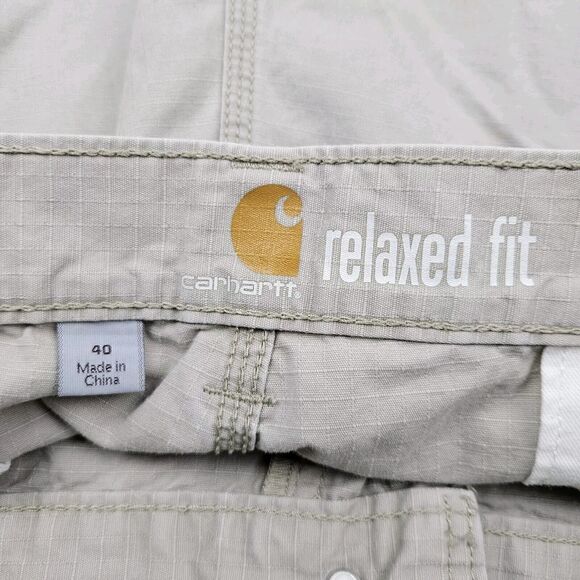 Carhartt Tacoma Ripstop Short Men's 40 Beige 9" Inseam Utility Workwear 100240 - Picture 2 of 10